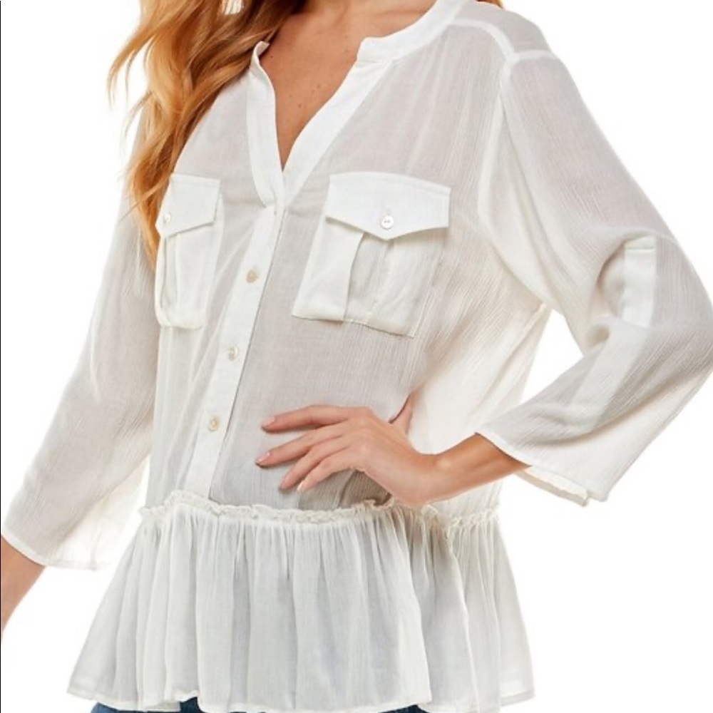 Nordstroms Derek Heart Cotton Blouse Med